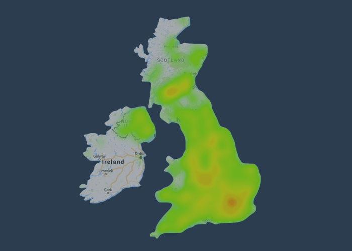 heatmap uk fttc availability